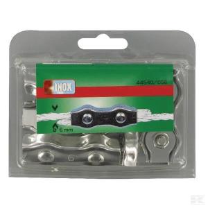 Skarvklammer rostfri 6mm 5-p