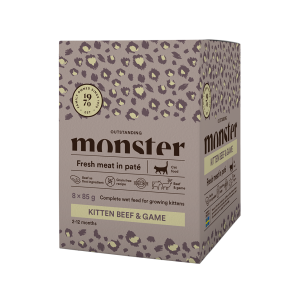 Monster Cat Pouches Kitten Kitten/Beef 85g 8-p