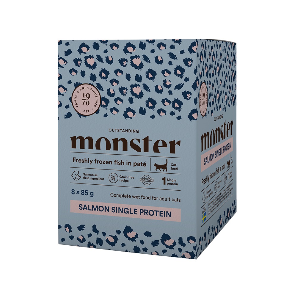 Monster Cat Pouches Adult Salmon 85g 8-p