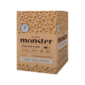 Monster Cat Pouches Adult Turkey 85g 8-p