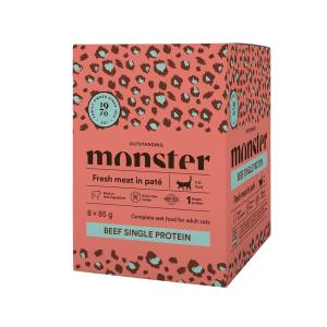 Monster Cat Pouches Adult Beef 85g 8-p