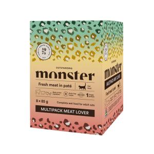 Monster Cat Pouches Multipack Meat Lover 85g 8-p