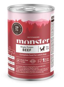 Monster Hund Adult Single Beef Burk 400g