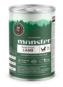Monster Hund Adult Single Lamb Burk 400g