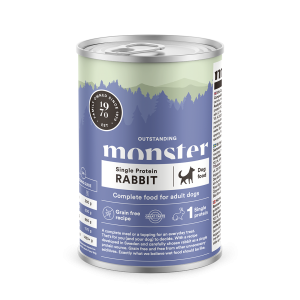 Monster Hund Adult Single Rabbit Burk 400g