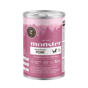 Monster Hund Adult Single Pork Burk 400g