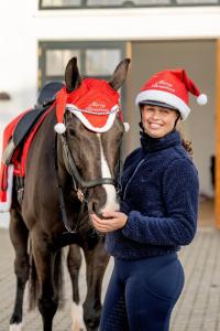 Tomteluva Till Ridhjälm Röd Glitter