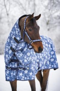 Täcke Snowflake HG 1200D 200g + Hals Navy