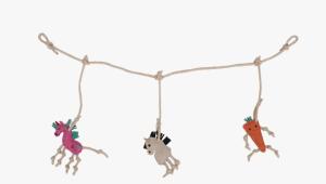 Hästleksak På Rep Häst/Unicorn/Morot