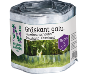 Gräskant 16cmx5m galv.