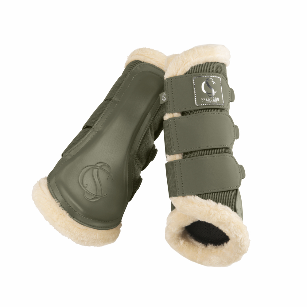 Benskydd Mesh Fauxfur Classic Sports Moss