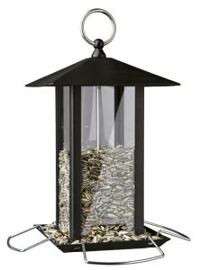 Vildfågelmatare metall svart