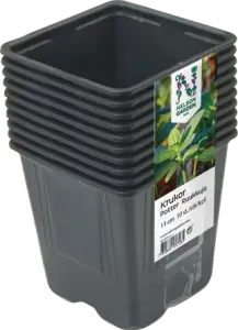 Plastkruka fyrkantig 11cm 10-p