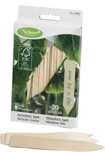 Stickettikett trä 13cm 20--p