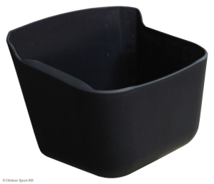 Krubba Globus 15½l Svart Med Spillkant Och Plugg