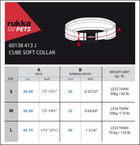 Hundhalsband Cube Soft Röd