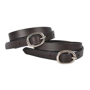 Sporrem Läder Brun Silverspänne