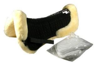 Sadelpad Med Fårskinn Mattes Korrektion Dressyr Sv/Na