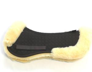 Sadelpad Med Fårskinn Mattes Hopp PM Svart/Natur