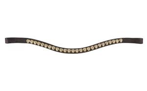 Pannband Hjärtan HS Brun