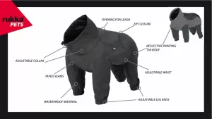 Hundoverall Flash Regn Grå