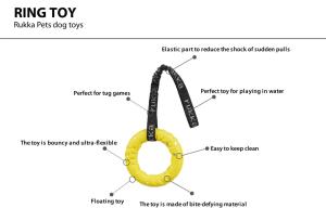 Hundleksak Ring Gul Rukka