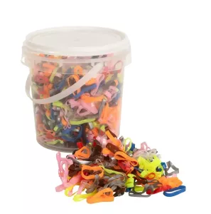 Gummiband Silikon I Hink Mixade Färger 1500st