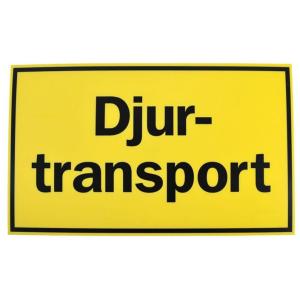 Skylt Djurtransport Liggande 30x50cm
