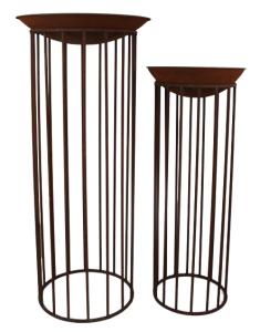 Pedistal rostfat 40*40*92cm