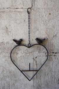 Fågelmatare Hjärta järn 23x2x45cm