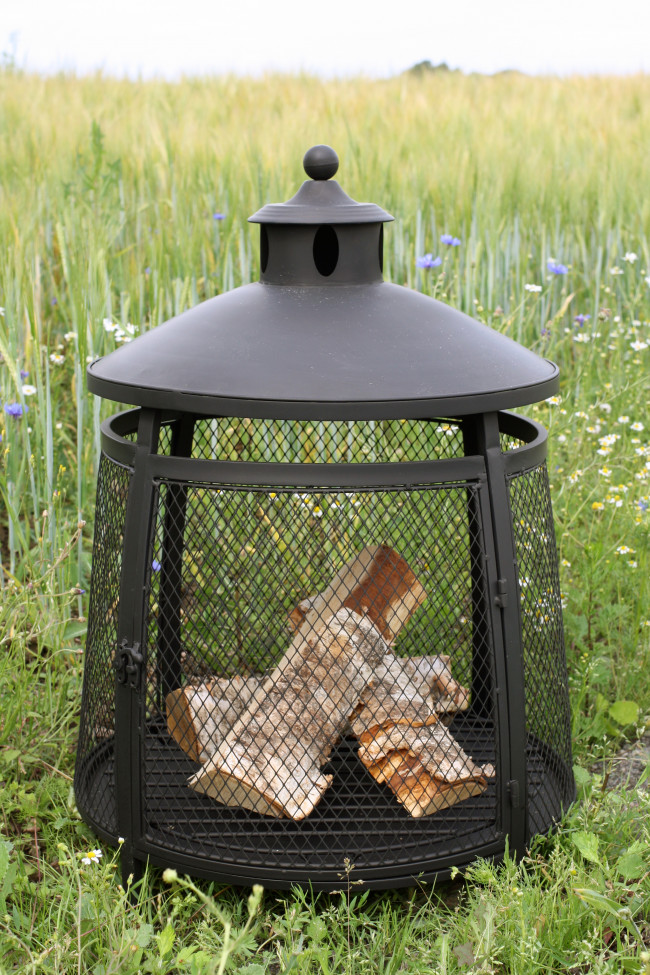 Eldstad 52*70cm Svart m tak