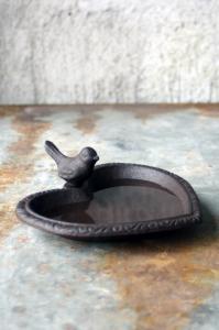 Fågelbad 20*26cm Löv m Fågel