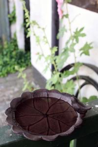 Fågelbad 22*3cm Järn Antikbrun