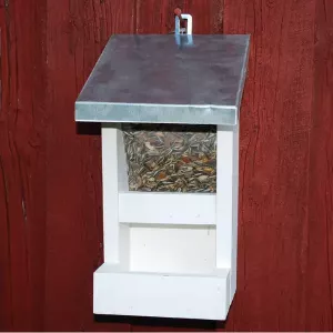 Fågelmatare Vägg Vit/Ek 30cm