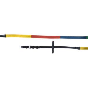 Tygel Gummi Svart med färgade fält, Full