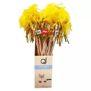 Kattleksak spö fjädrar 50cm