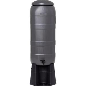 Regntunna med lock/kran/fot 100 l grå