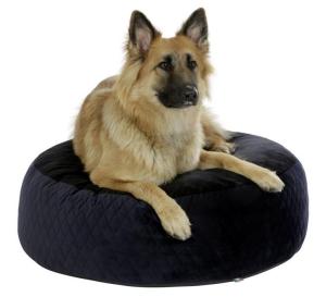 Hundbädd Puff 80x25cm Svart/Blå