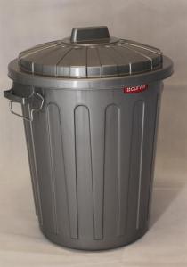 Fodertunna Silver 46 lit låsbar m lock