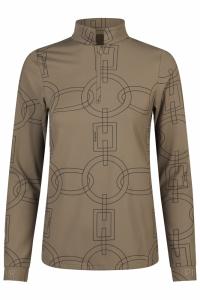 Tröja Zip Shirt 8284 Selection Slate Brown