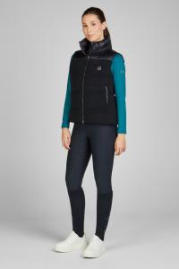 Väst Quilt Teddy Svart