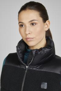 Väst Quilt Teddy Svart