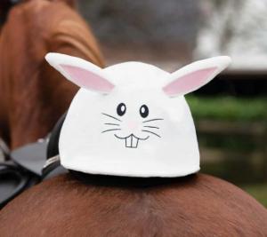 Hjälmöverdrag Påskhare Vit
