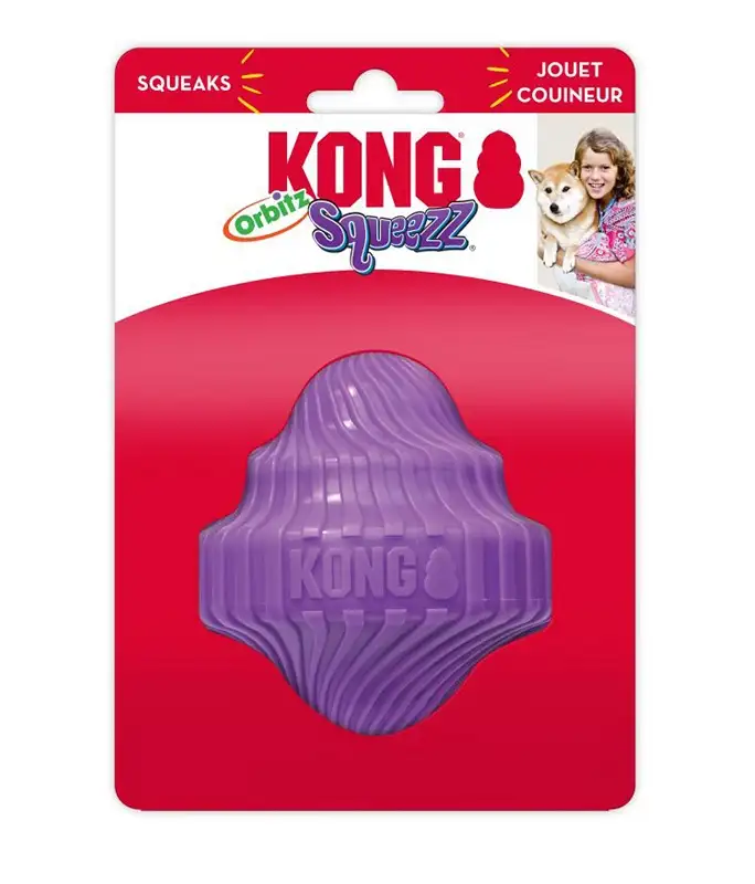 Hundleksak Kong Squeese Orbitz Spin Top
