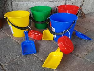 Hinkset 3 Delar/ Hink, Spade, Sandform