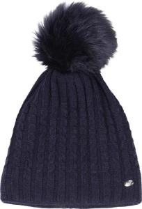 Mössa Stickad Med Boll Dark Navy