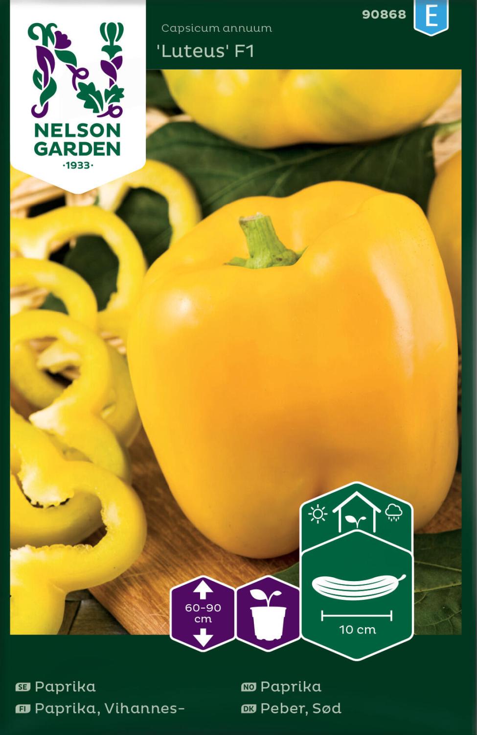 Paprika, Luteus F1, gul