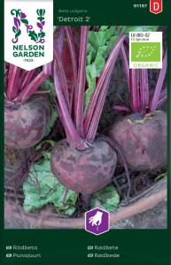 Rödbeta, Detroit 2, rund, Organic