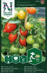 Tomat, Kruk-, Funnyplums Red F1