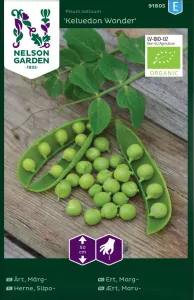 Ärt, Märg-, Kelwedon Wonder, Organic
